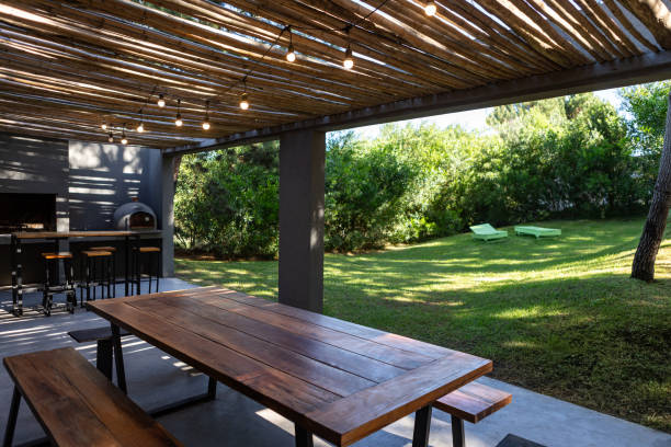 Cozy terrace for outdoor dining.