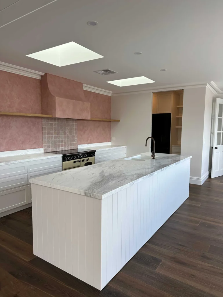 Family enjoying a clean and organized living area.