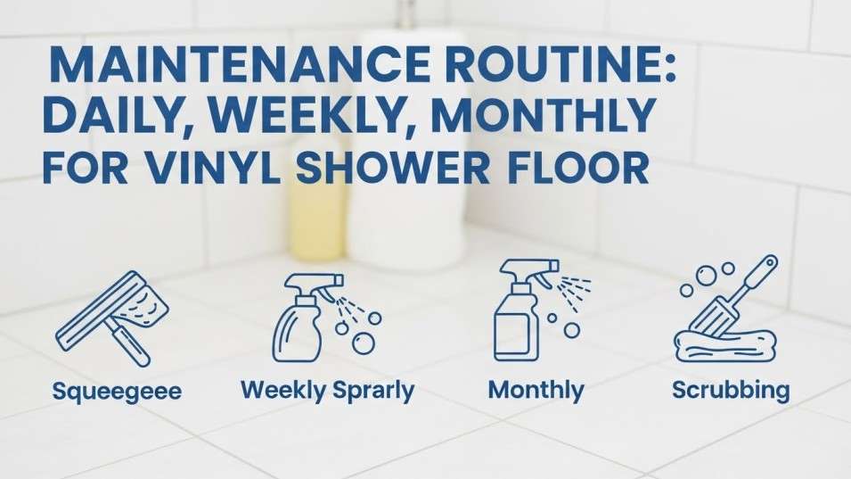 maintenance routine schedule for vinyl shower floors.