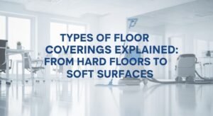 Types of floor coverings explained with examples of hard and soft flooring surfaces