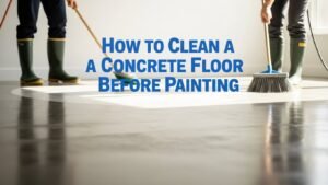 How to Clean a Concrete Floor Before Painting