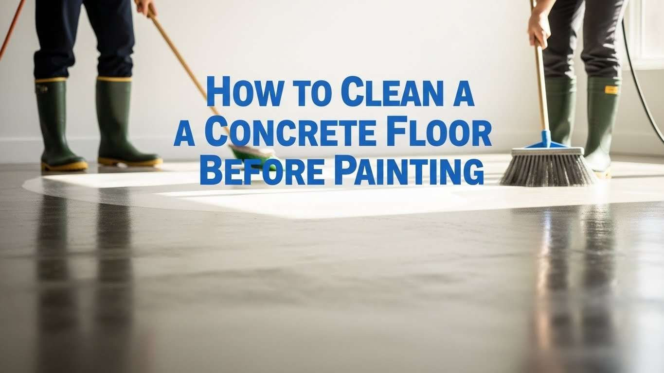 How to Clean a Concrete Floor Before Painting