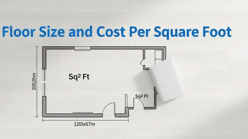 Floor plan illustration showing square-foot measurements.