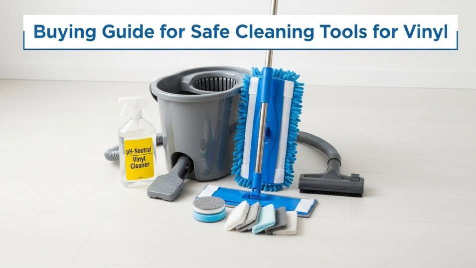 Safe cleaning tools for vinyl floors