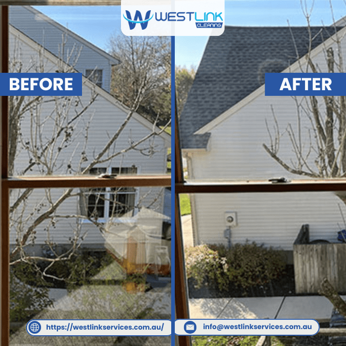  Clear view restored through the window before and after