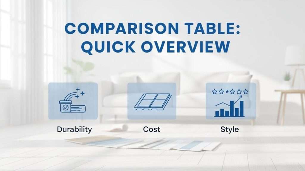 Thumbnail for a quick flooring comparison overview.