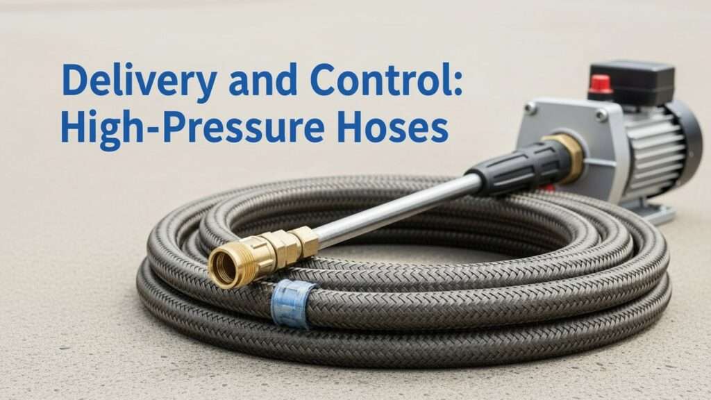 High-pressure hose coiled for delivery section thumbnail.