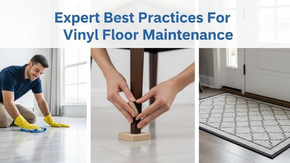 Vinyl floor maintenance by expert