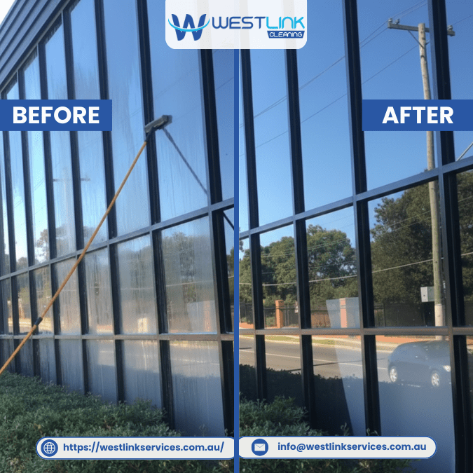 High-Rise Window Pressure Cleaning Before & After