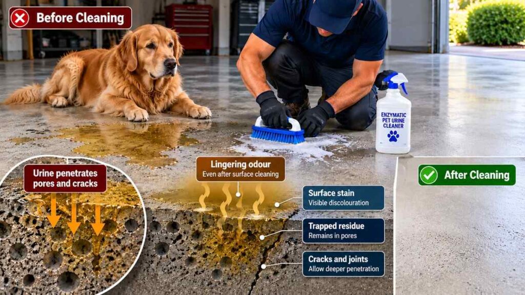 How to Clean Dog Pee From Concrete Floors