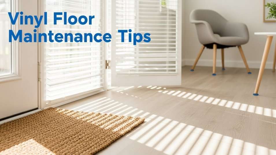 Maintenance items like doormats and felt pads used to protect vinyl flooring.