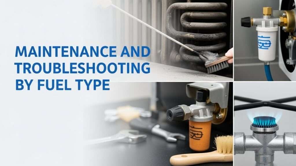 Fuel-specific maintenance for hot water pressure washers: soot cleaning on diesel coils, nozzle/filter checks, and burner tuning