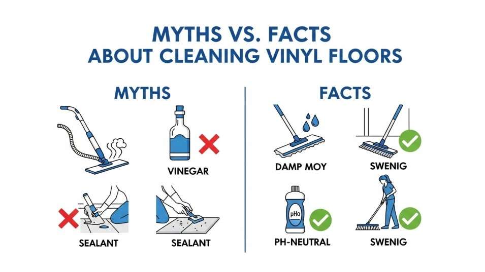 Vinyl floor cleaning myths vs facts