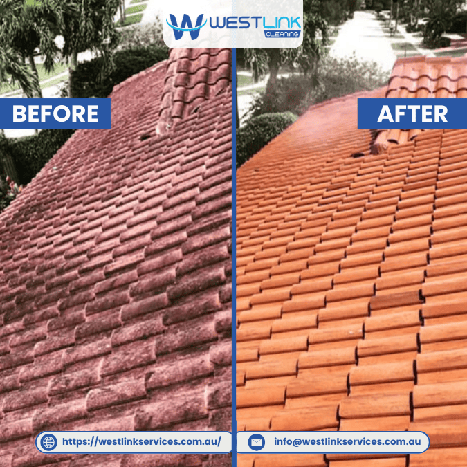 Roof Pressure Cleaning Before & After