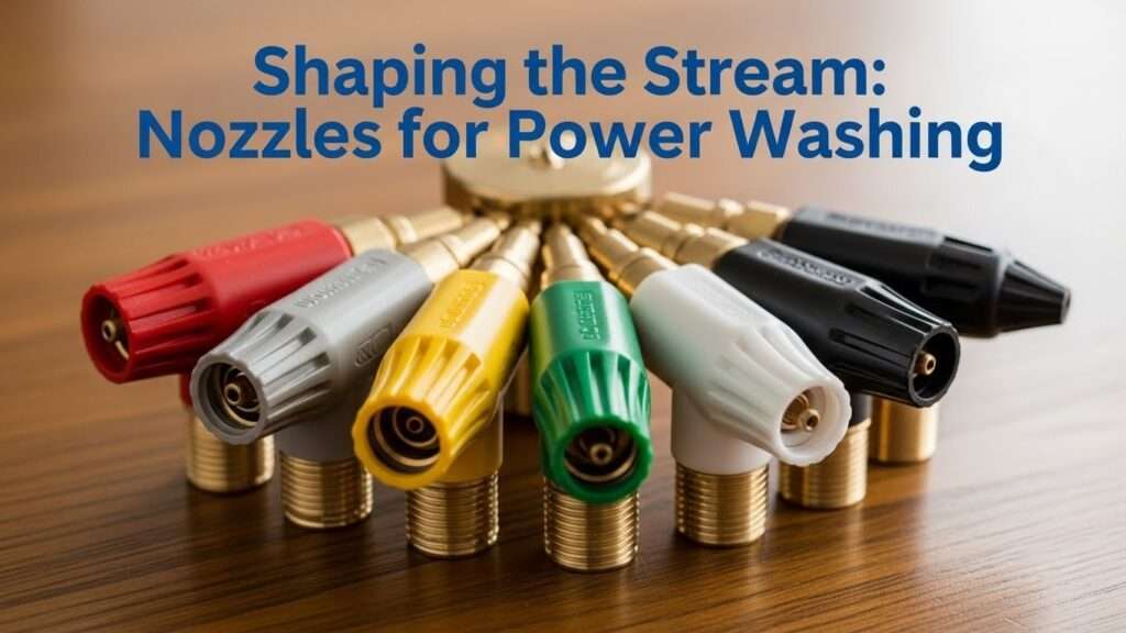 Color-coded nozzles set for shaping stream section thumbnail.