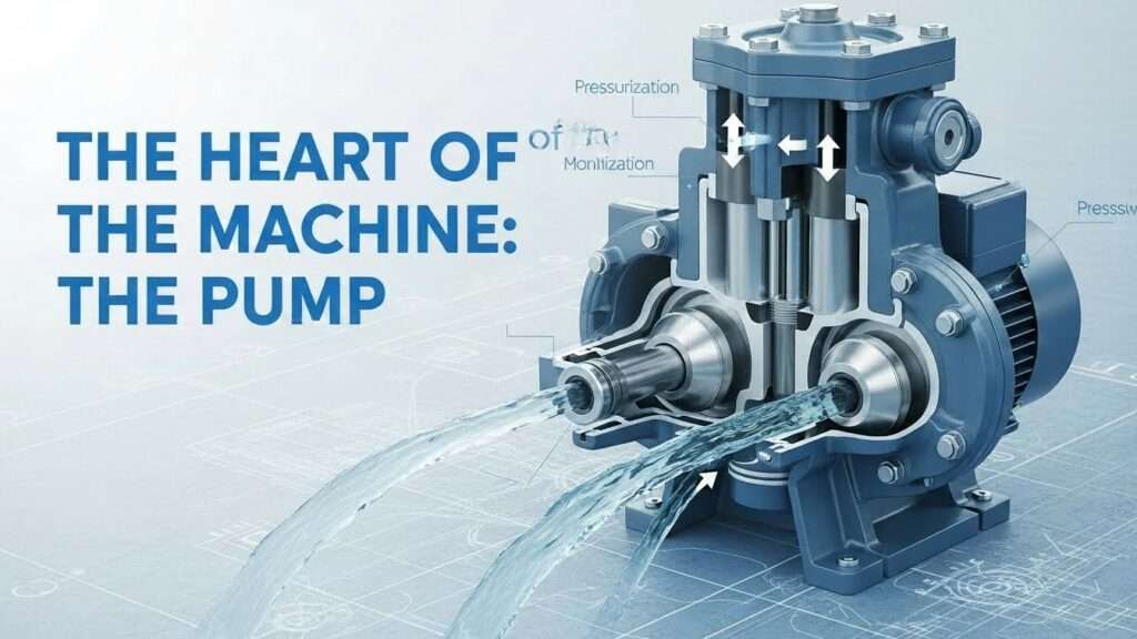 Cutaway of power washer pump for heart of the machine section thumbnail.