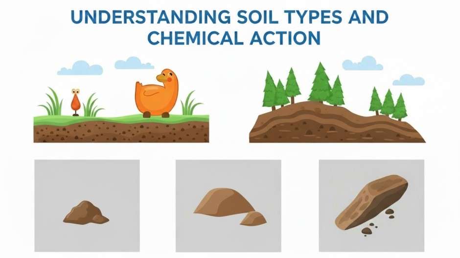 Soil types matched with appropriate pressure washing chemicals.