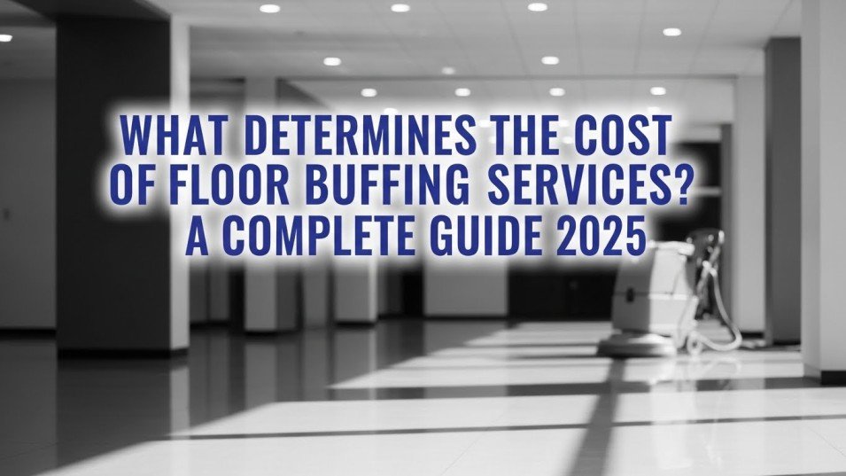 Glossy commercial VCT floor in a modern lobby reflecting ceiling lights with a professional