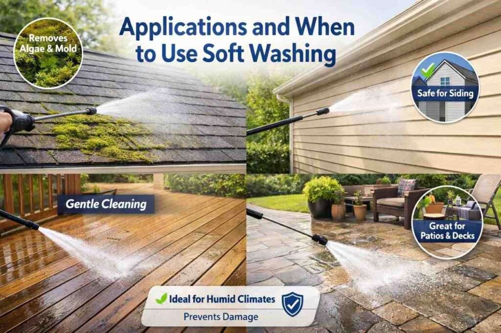 Applications and When to Use Soft Washing
