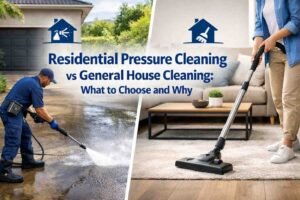 Residential Pressure Cleaning vs General House Cleaning