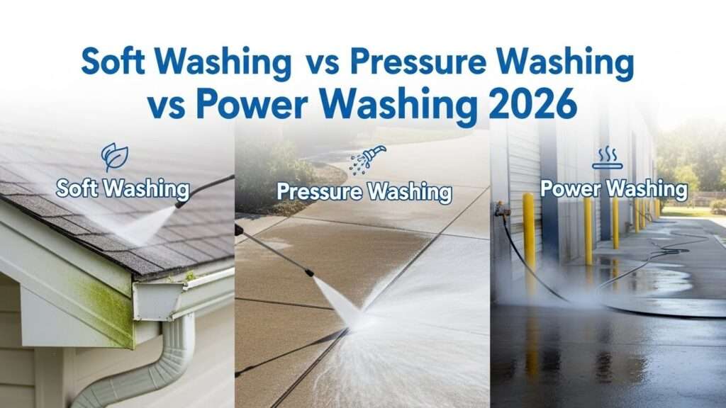 Soft Washing vs Pressure Washing vs Power Washing 2026 (2)