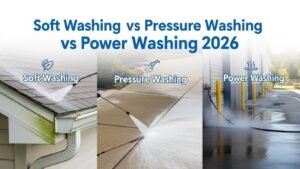 Soft Washing vs Pressure Washing vs Power Washing 2026