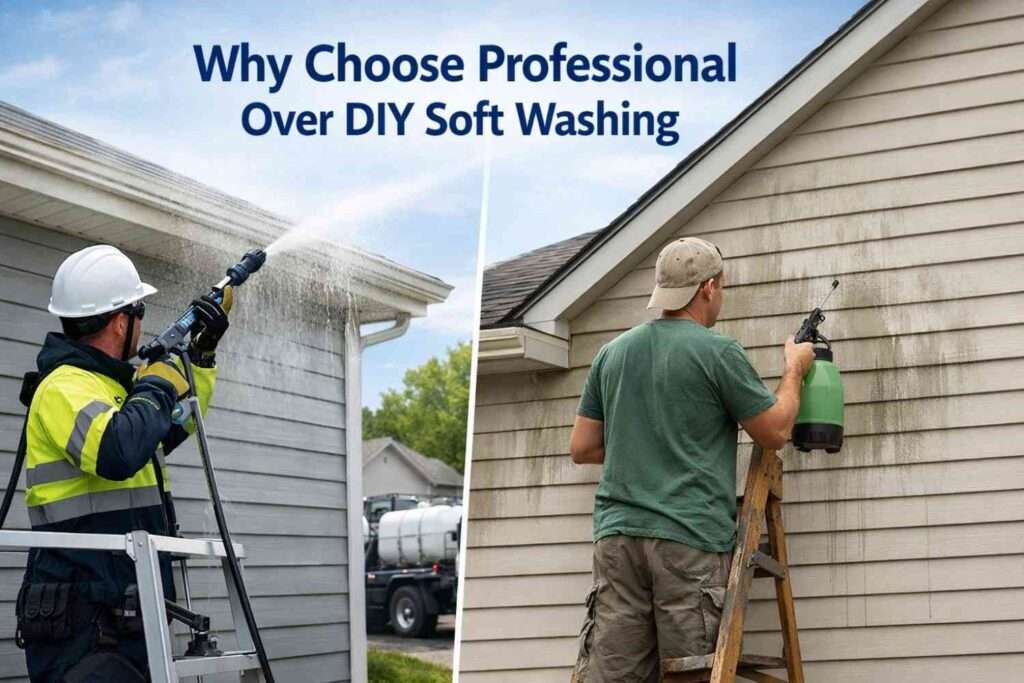 Why Choose Professional Over DIY Soft Washing