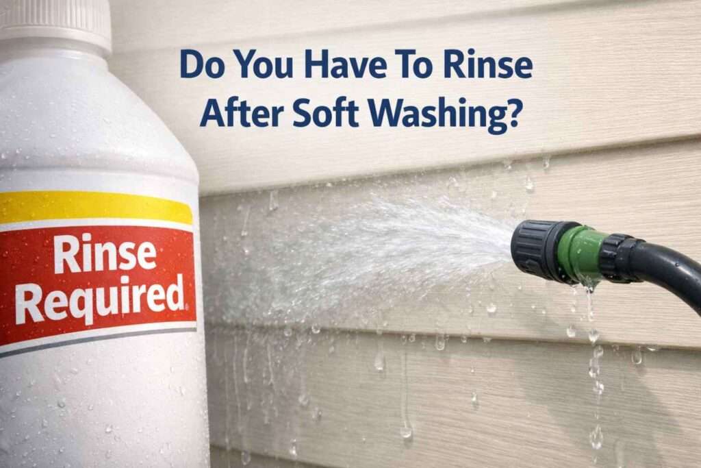 Do you have to rinse after soft washing