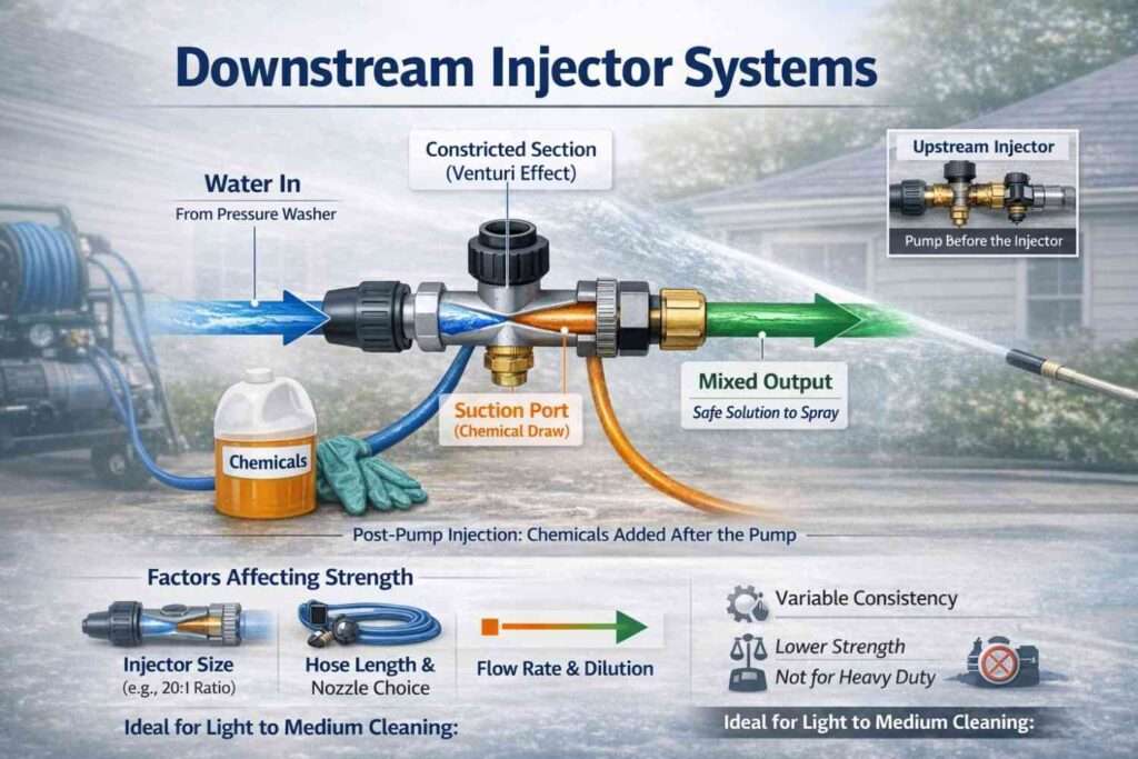 pressure washer Venturi detergent injection system diagram