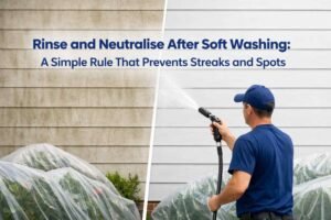 Rinse and Neutralise After Soft Washing: A Simple Rule That Prevents Streaks and Spots