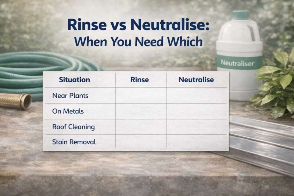 Rinse vs Neutralise: When You Need Which