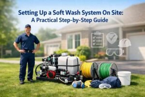 Setting Up a Soft Wash System On Site: A Practical Step-by-Step Guide