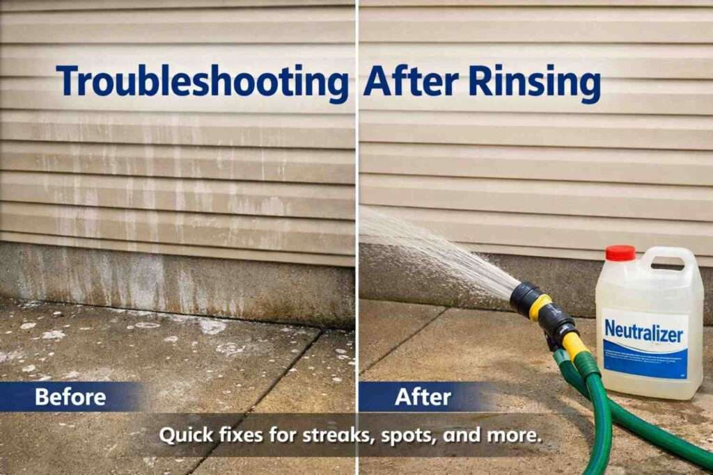 Troubleshooting after rinsing
