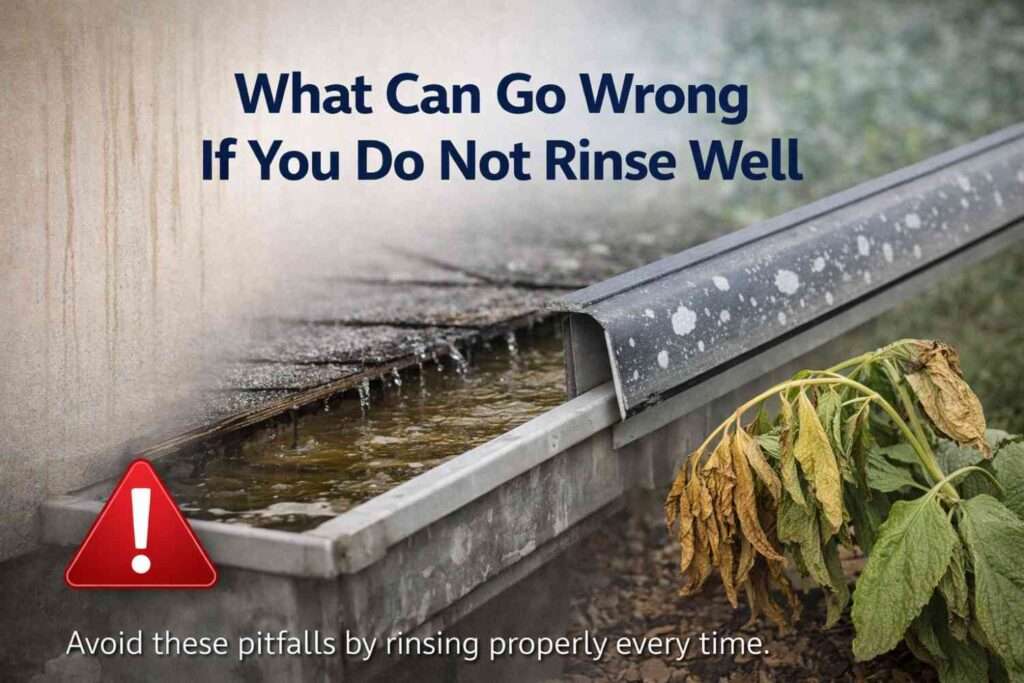 What can go wrong if you do not rinse well
