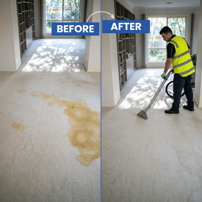 Carpet cleaning case study for Alexandria rental apartment