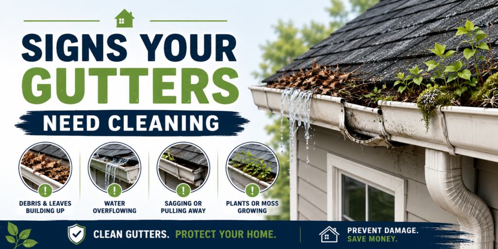 signs your gutters cleaning