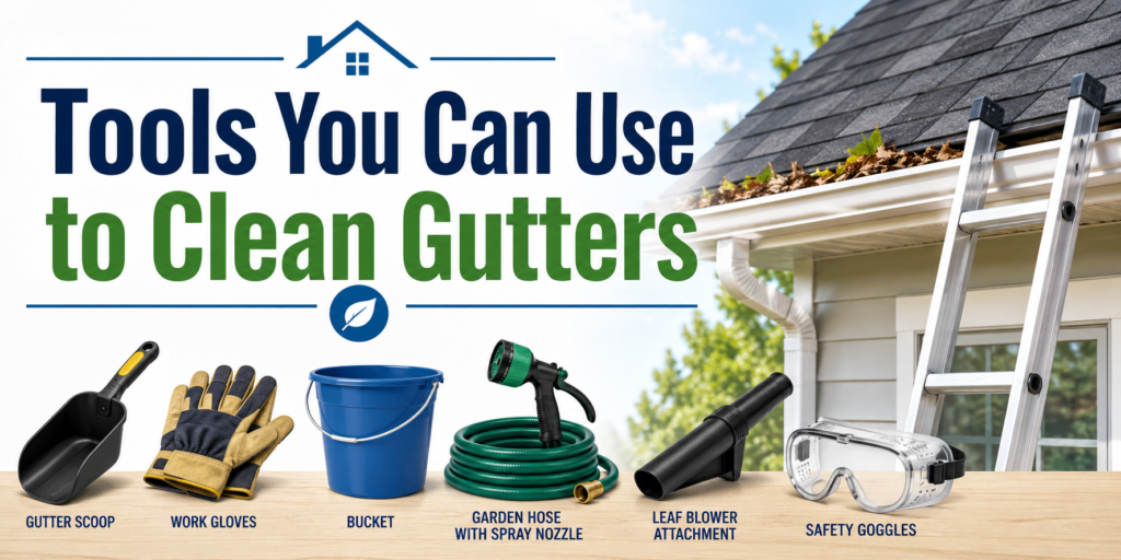 how to clean gutters without a ladder