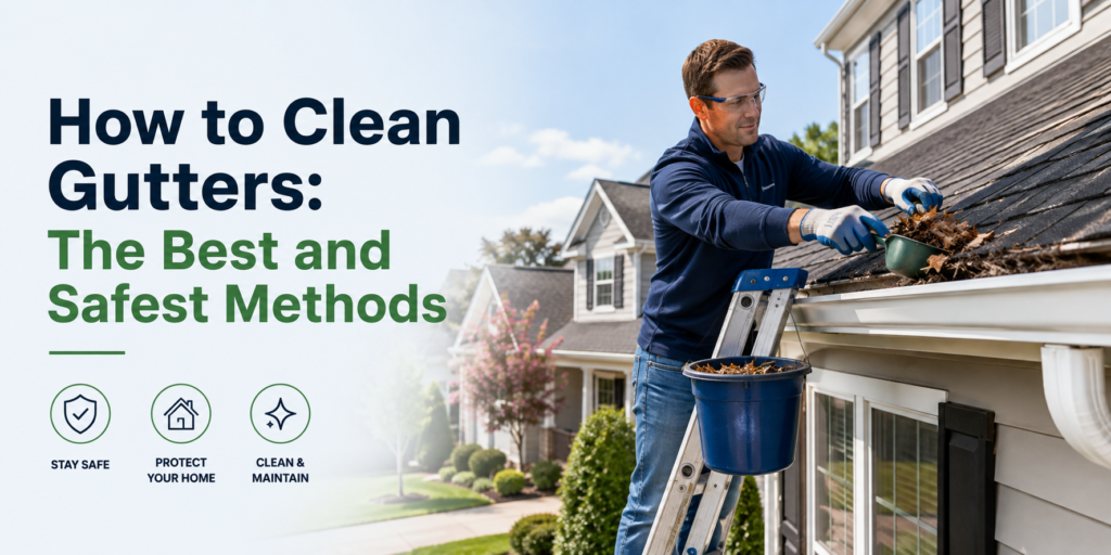 How to Clean Gutters | The Best and Safest Methods