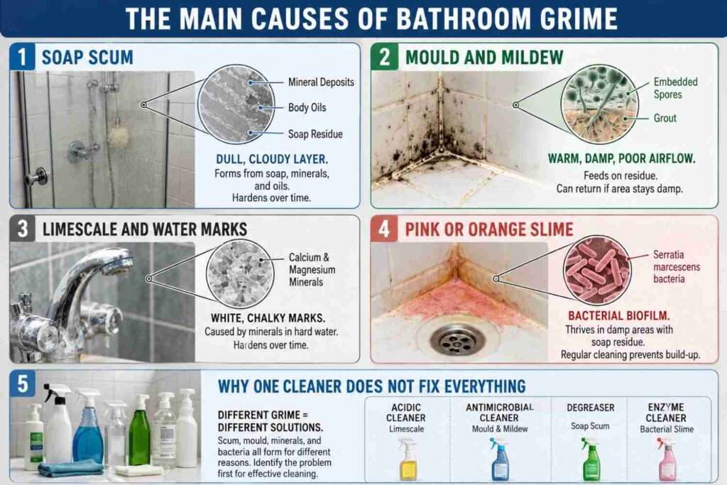 Main Causes of Bathroom Grime 