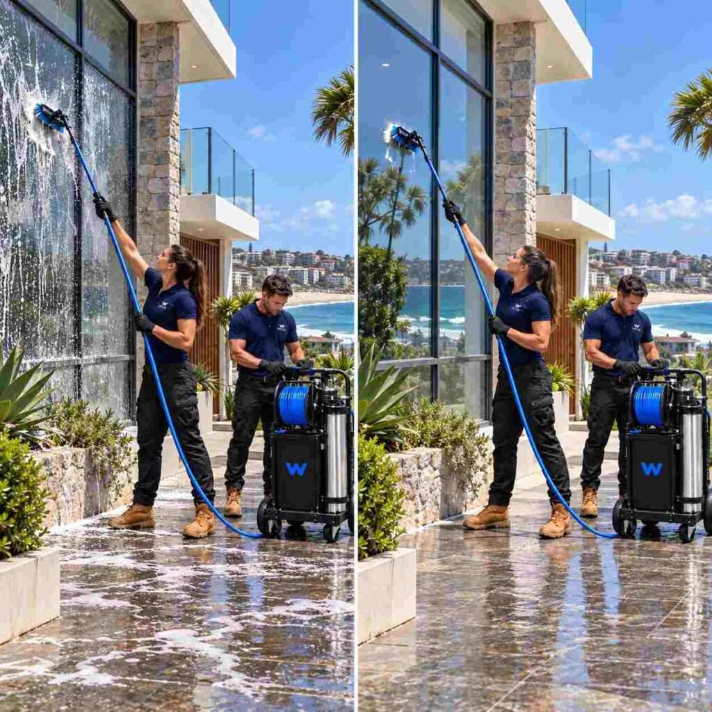 Bondi window cleaning before and after 2
