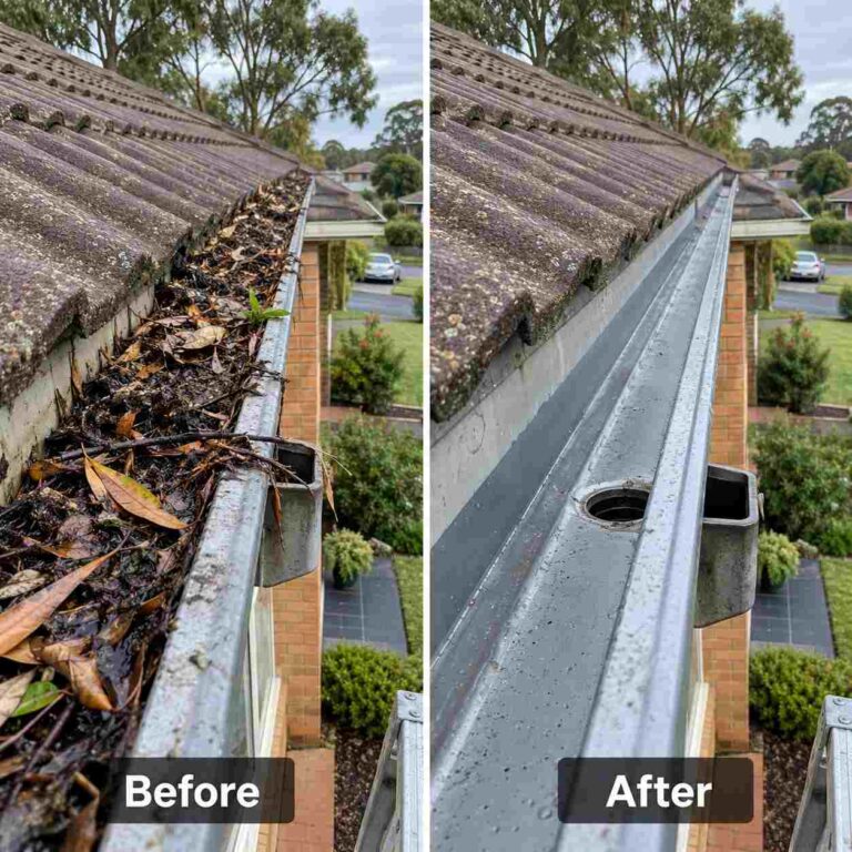 blacktwon gutter cleaning case study before and after