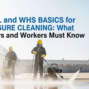 Professional pressure cleaning team demonstrating legal and safety basics.