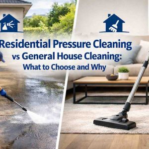 Residential Pressure Cleaning vs General House Cleaning