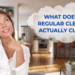 Woman considering what a regular house cleaner cleans